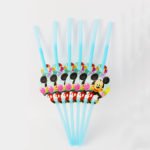 Mickey Plastic straws with card 6/pack