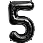 40inches Black Number 5 Balloon