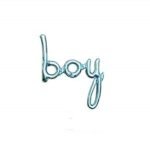 Blue Boy Script Foil Balloon