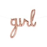 Rose Gold Girl Script Foil Balloon