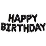 16inches Black Happy Birthday Balloon Kit