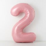 34in Pastel Pink Number 2Balloon