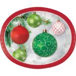 Ornament Design Oval Plate 8/pack