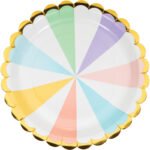 9inches Multi Stripe Pastel Plate 8/pack