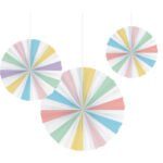 Ice Cream Paper Fan set 3/pack