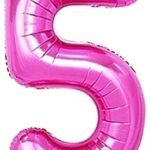 40inches Number 5 Pink