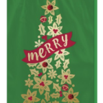 Green and Gold Merry Christmas Card