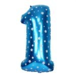 40inches Number 1 Blue Foil Balloon