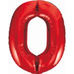 40inches Number 0 Red Foil Balloon