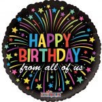 18inches Happy Birthday From All Of Us Foil Balloon