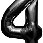 40inches Black Number 4 Foil Balloon
