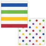 Dots and Stripe Multicolor Napkin 16/pack