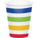 Stripe Multicolor Cup 8/pack