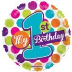 18 My 1st Birthday Foil Balloon
