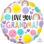18inches Love You Grandma Smiles Foil Balloon