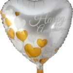 18inches Happy Anniversary Heart Shaped Foil Balloon