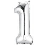 40inches Silver Number 1 Foil Balloon