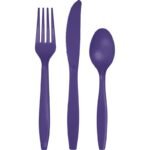 Purple Cutlery Set 24/pack