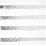White and Silver Napkin 16/Pack