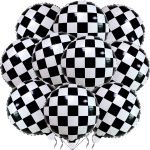 18inches Black and White Check Foil Balloon