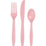 Pastel Pink Cutlery 18/pack