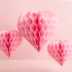 Pink Heart Shaped Honeycomb Dangler