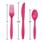 Hot Magenta Cutlery Set 24/pack