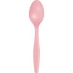 Pastel Pink Plastic Spoon 24/Pack