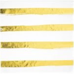 Gold and White Stripe Napkin 16/pack