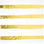 Gold and White Stripe Napkin 16/pack