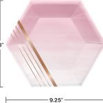 Rose All Day Stripe Plate 8/pack