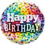 18inches Happy Birthday Rainbow Foil Balloon