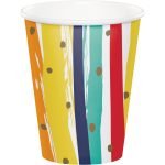 Birthday Stripe Cup 8/pack