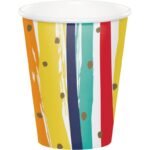 Birthday Stripe Cup 8/pack