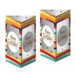 3D Stripe Birthday Centerpiece With Dangler