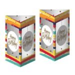 3D Stripe Birthday Centerpiece With Dangler