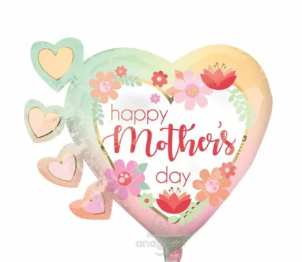 23inches Happy Mother's Day Heart Foil Balloon