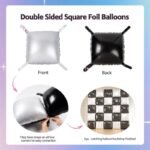 19inches Silver And Black Double Side Foil Balloon