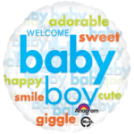 18inches Baby Boy Word Cloud Balloon