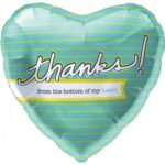 18inches Bottom Heart Thanks Foil Balloon