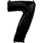 34inches Anagram Brand Black Number 7 Balloon