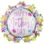 31inches Large Shaped Wreath Happy Mother's Day Foil Balloon