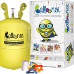 Jumbo Disposable Helium Tank With 50 Balloons And Ribbon