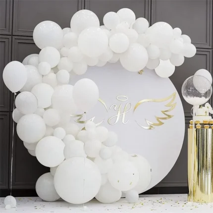 White Latex Balloon Garland Set