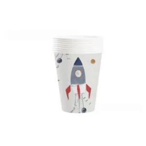 Rocket Space Ship Cup 8/pack