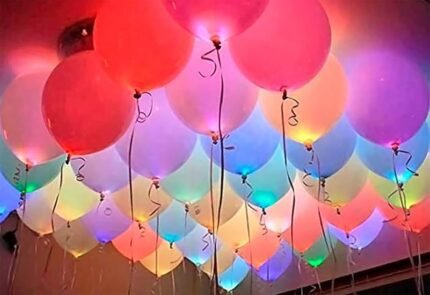 LED Latex Balloons 5/pack
