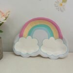 9inches Rainbow Shaped Plate 8/pack