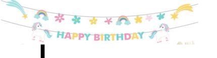 10ft Unicorn Happy Birthday Banner