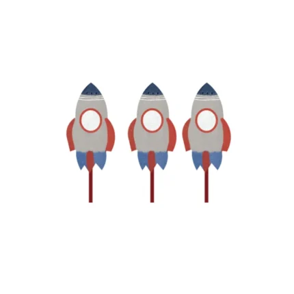 Rocket Space Ship Topper 12/pack