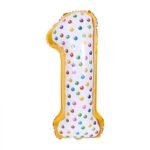 32inches Donut Pattern Number 1 Foil Balloon